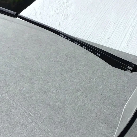 Ray Ban Teen Half Rim Square Silver and Black Eyeglasses RB 6154 Frames - Picture 8 of 12